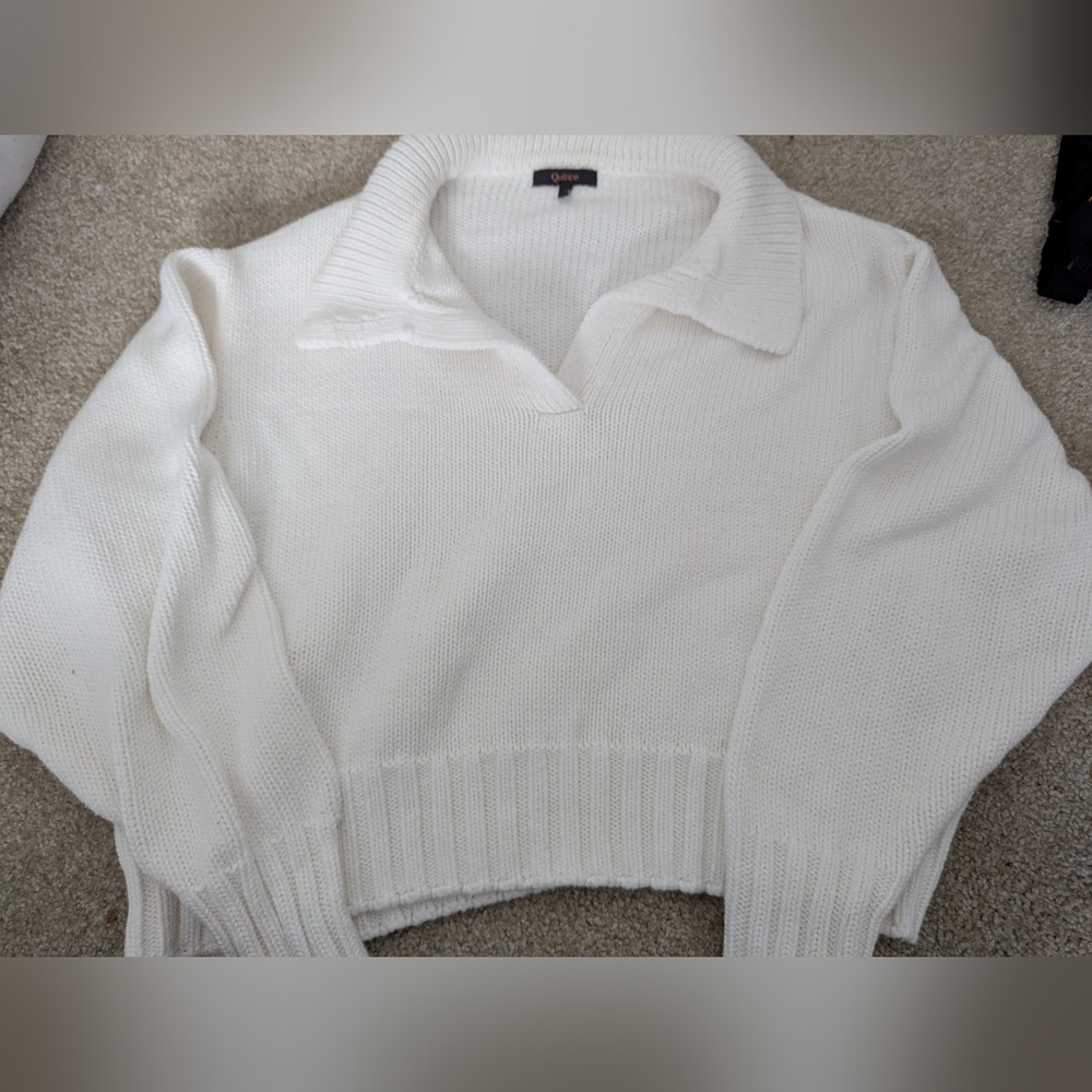Quince Women's Cream V-Neck Sweater